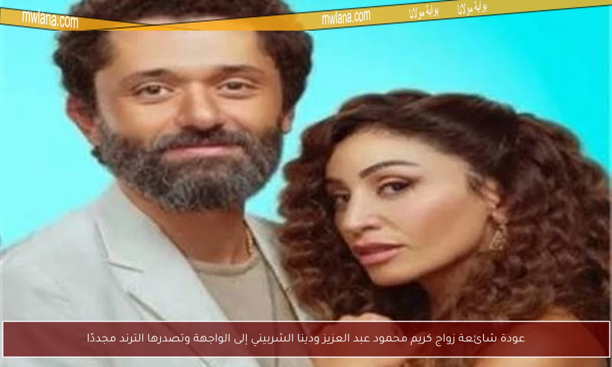 عودة شائعة زواج كريم محمود عبد العزيز ودينا الشربيني إلى الواجهة وتصدرها الترند مجددًا