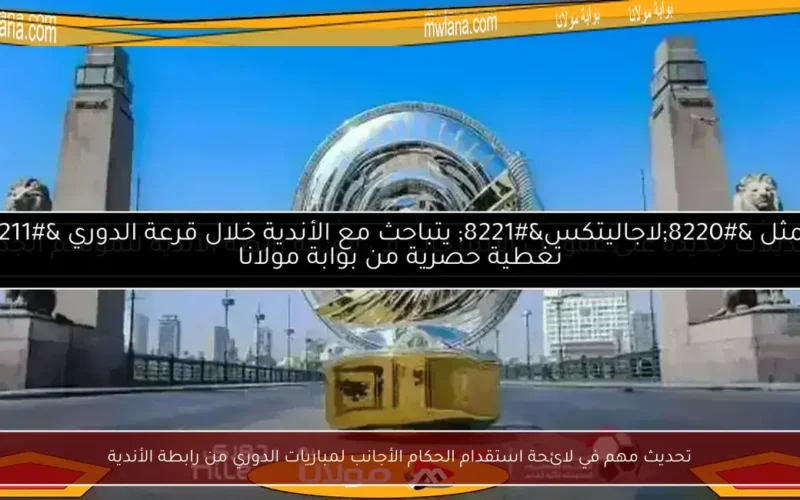 تحديث مهم في لائحة استقدام الحكام الأجانب لمباريات الدوري من رابطة الأندية