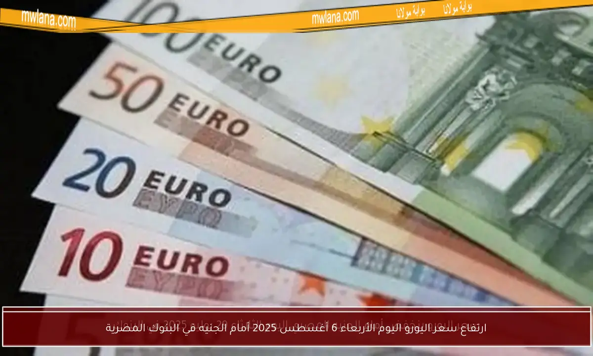 ارتفاع سعر اليورو اليوم الأربعاء 6 أغسطس 2025 أمام الجنيه في البنوك المصرية
