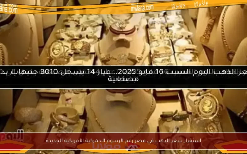 استقرار سعر الذهب في مصر رغم الرسوم الجمركية الأمريكية الجديدة