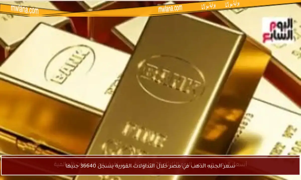 سعر الجنيه الذهب في مصر خلال التداولات الفورية يسجل 36640 جنيها