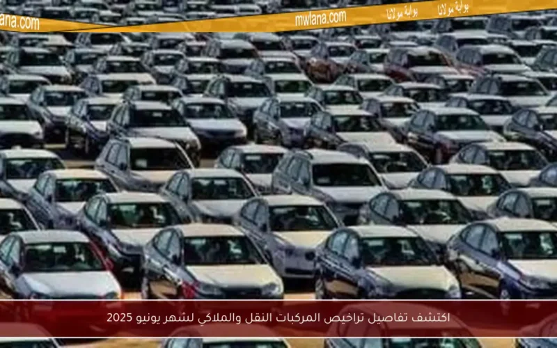 اكتشف تفاصيل تراخيص المركبات النقل والملاكي لشهر يونيو 2025