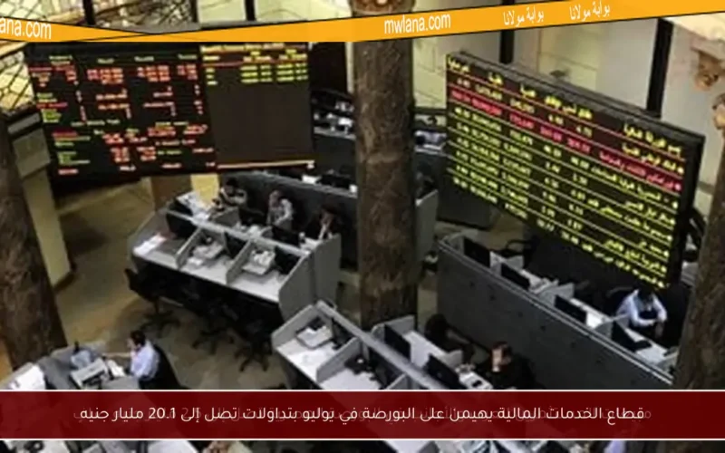 قطاع الخدمات المالية يهيمن على البورصة في يوليو بتداولات تصل إلى 20.1 مليار جنيه