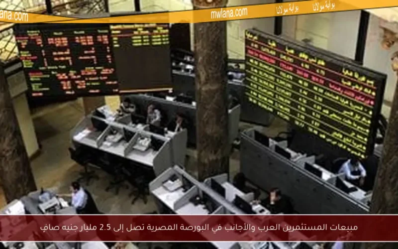 مبيعات المستثمرين العرب والأجانب في البورصة المصرية تصل إلى 2.5 مليار جنيه صافٍ