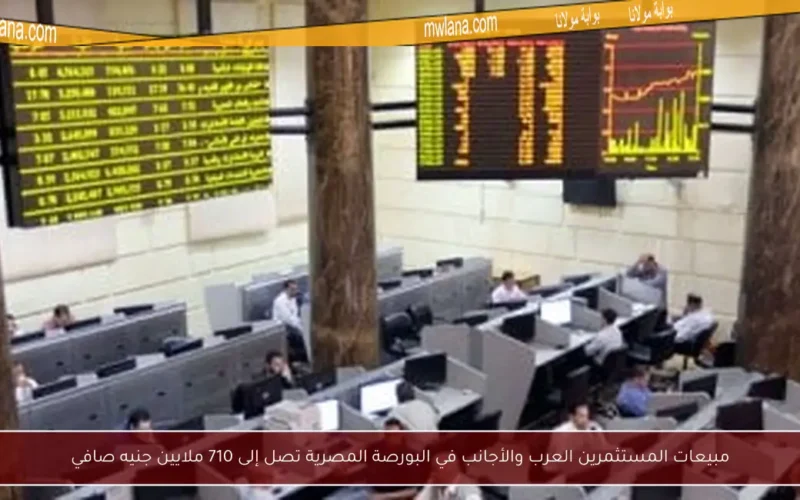 مبيعات المستثمرين العرب والأجانب في البورصة المصرية تصل إلى 710 ملايين جنيه صافي
