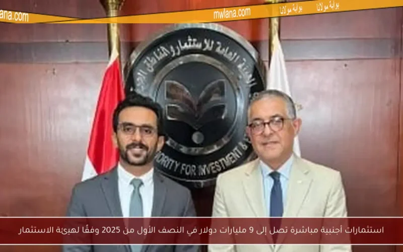 استثمارات أجنبية مباشرة تصل إلى 9 مليارات دولار في النصف الأول من 2025 وفقًا لهيئة الاستثمار