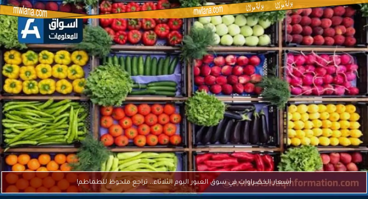 أسعار الخضراوات في سوق العبور اليوم الثلاثاء.. تراجع ملحوظ للطماطم!