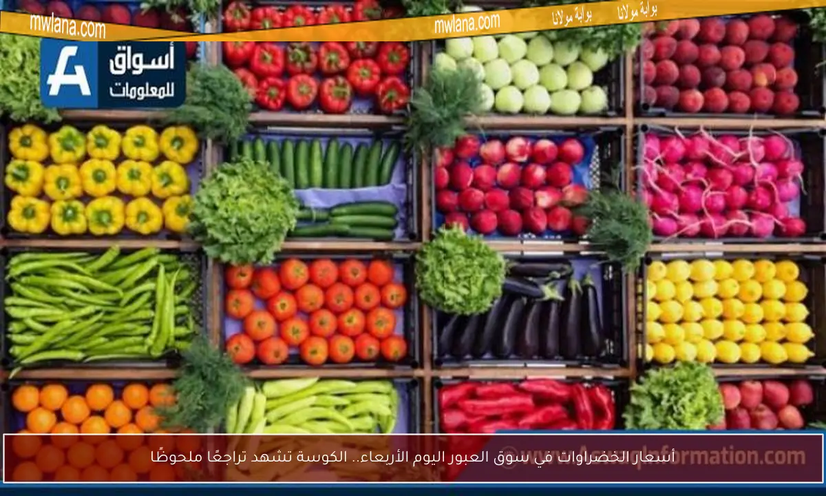 أسعار الخضراوات في سوق العبور اليوم الأربعاء.. الكوسة تشهد تراجعًا ملحوظًا