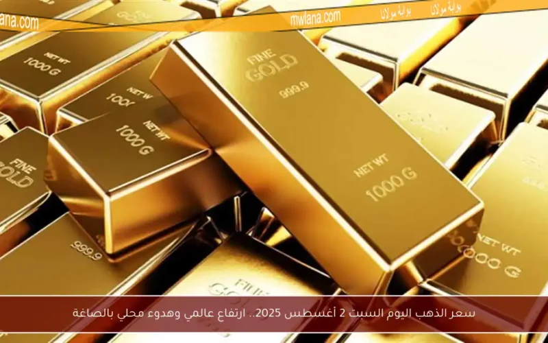سعر الذهب اليوم السبت 2 أغسطس 2025.. ارتفاع عالمي وهدوء محلي بالصاغة