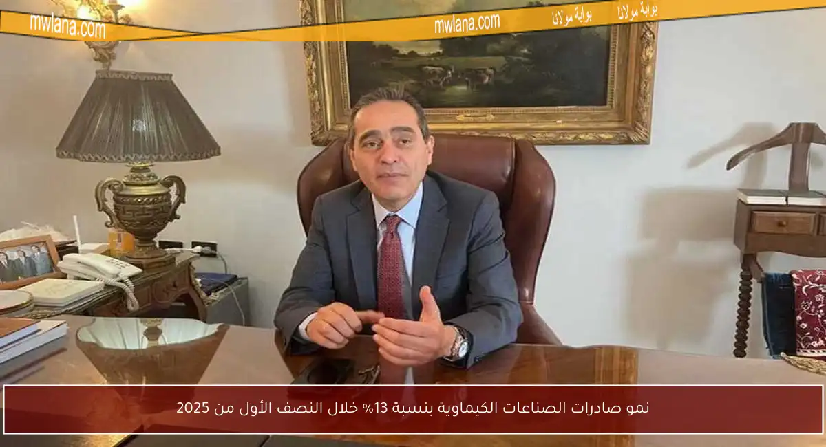 نمو صادرات الصناعات الكيماوية بنسبة 13% خلال النصف الأول من 2025