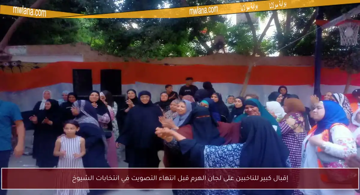 إقبال كبير للناخبين على لجان الهرم قبل انتهاء التصويت في انتخابات الشيوخ