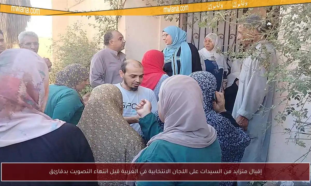 إقبال متزايد من السيدات على اللجان الانتخابية في الغربية قبل انتهاء التصويت بدقائق