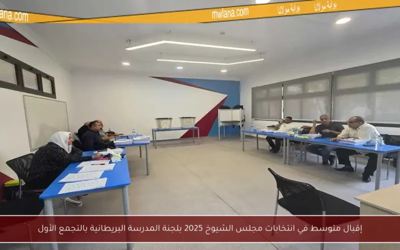 إقبال متوسط في انتخابات مجلس الشيوخ 2025 بلجنة المدرسة البريطانية بالتجمع الأول