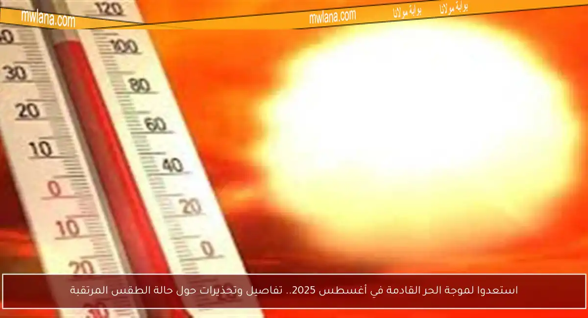 استعدوا لموجة الحر القادمة في أغسطس 2025.. تفاصيل وتحذيرات حول حالة الطقس المرتقبة