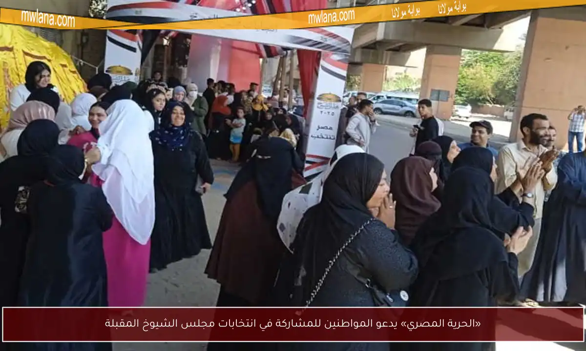 «الحرية المصري» يدعو المواطنين للمشاركة في انتخابات مجلس الشيوخ المقبلة