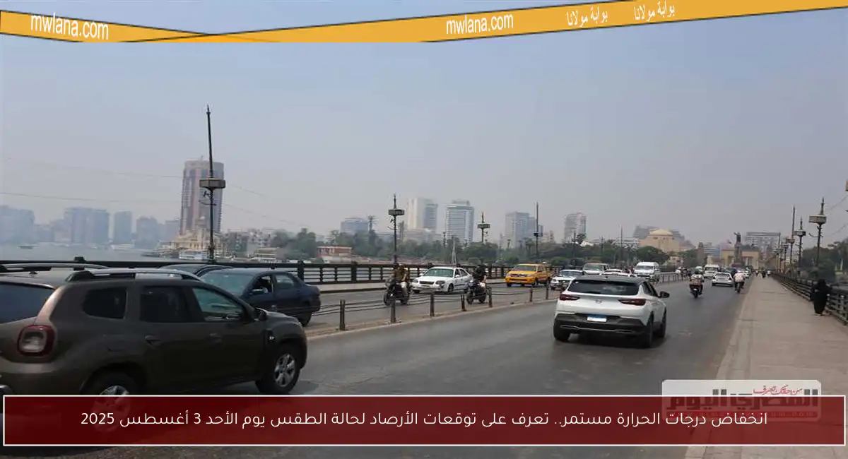 انخفاض درجات الحرارة مستمر.. تعرف على توقعات الأرصاد لحالة الطقس يوم الأحد 3 أغسطس 2025