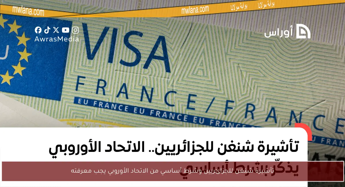 تأشيرة شنغن للجزائريين وشرط أساسي من الاتحاد الأوروبي يجب معرفته