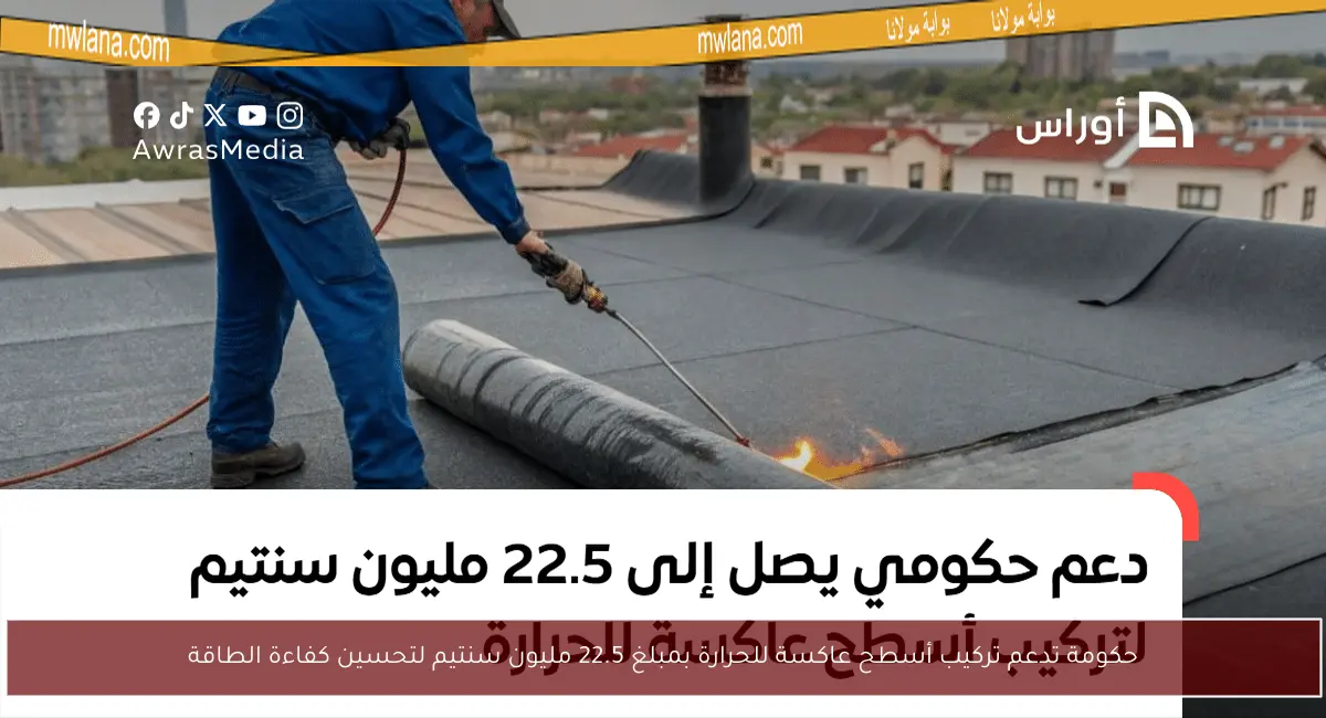 حكومة تدعم تركيب أسطح عاكسة للحرارة بمبلغ 22.5 مليون سنتيم لتحسين كفاءة الطاقة