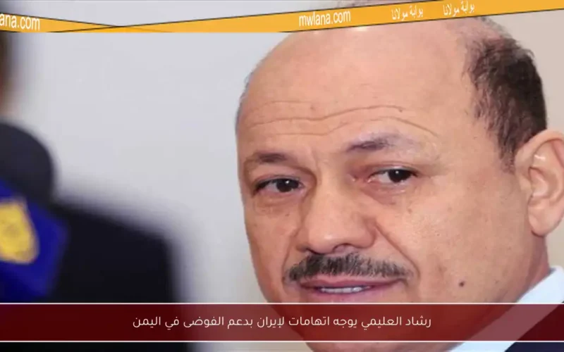رشاد العليمي يوجه اتهامات لإيران بدعم الفوضى في اليمن