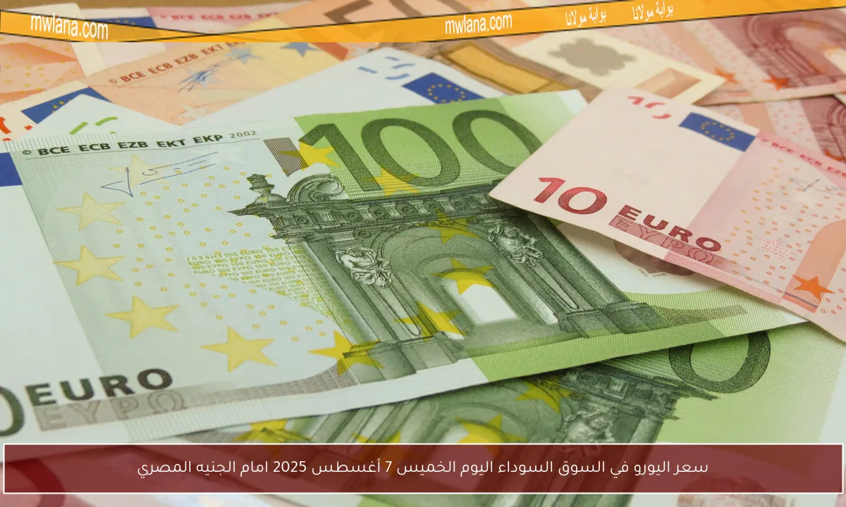 سعر اليورو في السوق السوداء اليوم الخميس 7 أغسطس 2025 امام الجنيه المصري