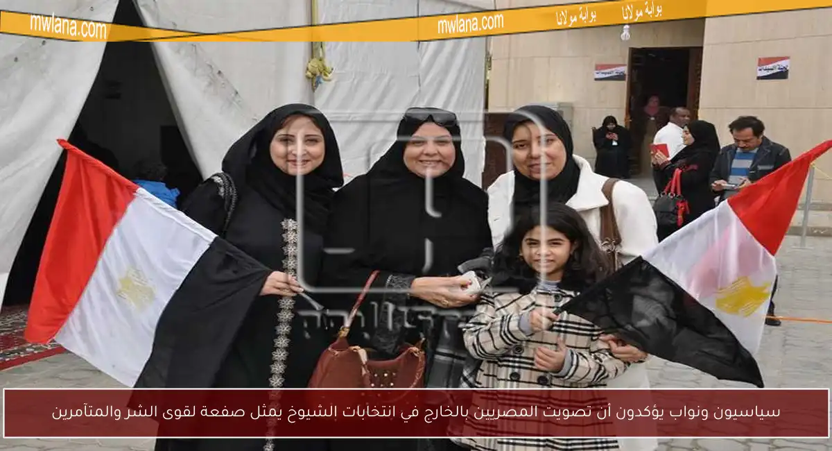 سياسيون ونواب يؤكدون أن تصويت المصريين بالخارج في انتخابات الشيوخ يمثل صفعة لقوى الشر والمتآمرين