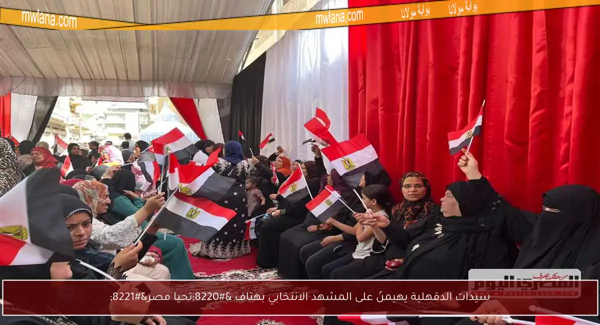 سيدات الدقهلية يهيمنّ على المشهد الانتخابي بهتاف “تحيا مصر”