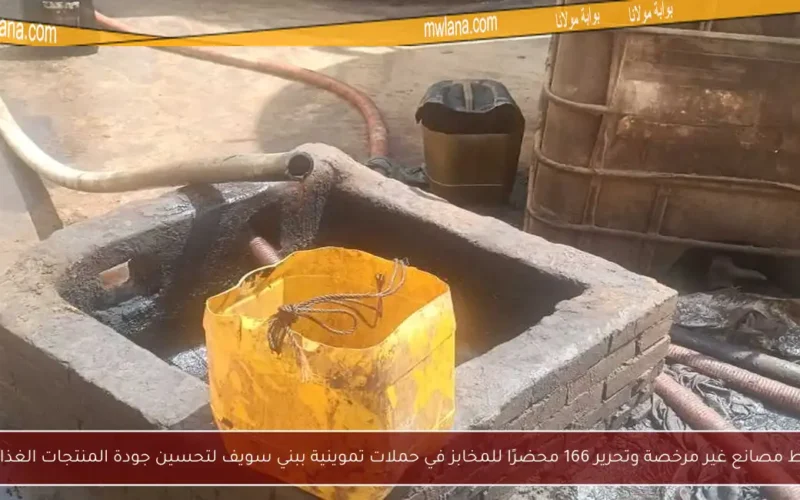 ضبط مصانع غير مرخصة وتحرير 166 محضرًا للمخابز في حملات تموينية ببني سويف لتحسين جودة المنتجات الغذائية