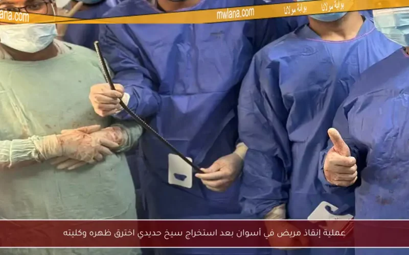عملية إنقاذ مريض في أسوان بعد استخراج سيخ حديدي اخترق ظهره وكليته