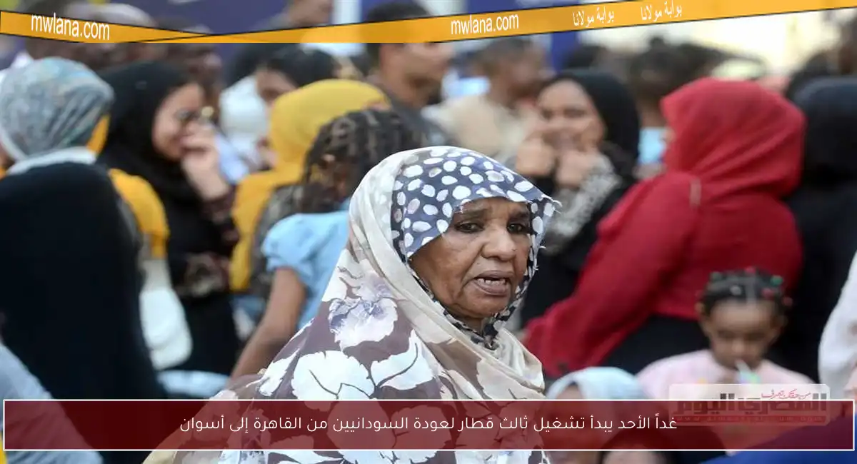 غداً الأحد يبدأ تشغيل ثالث قطار لعودة السودانيين من القاهرة إلى أسوان