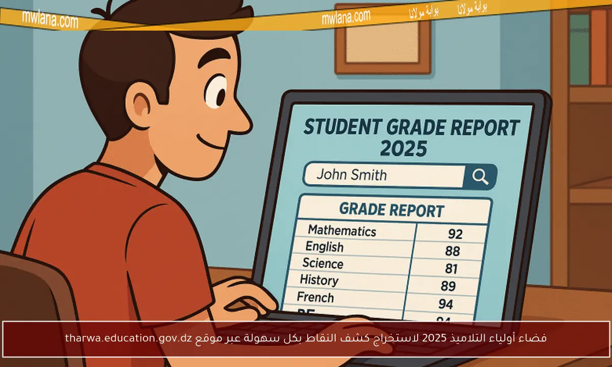 فضاء أولياء التلاميذ 2025 لاستخراج كشف النقاط بكل سهولة عبر موقع tharwa.education.gov.dz
