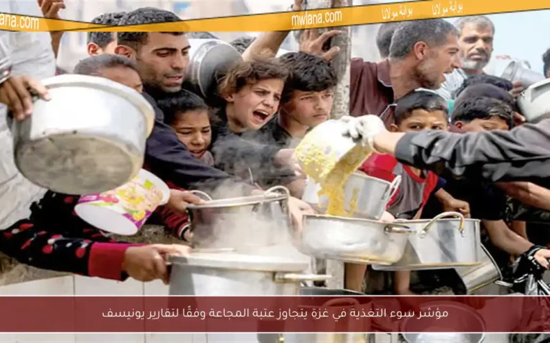 مؤشر سوء التغذية في غزة يتجاوز عتبة المجاعة وفقًا لتقارير يونيسف