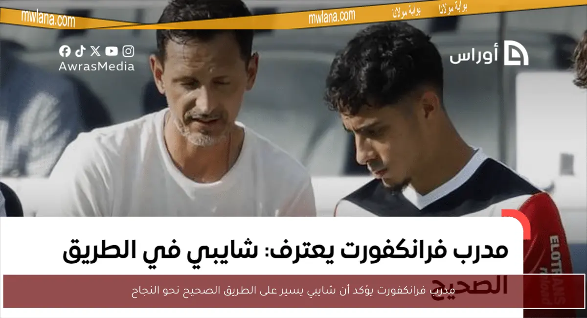 مدرب فرانكفورت يؤكد أن شايبي يسير على الطريق الصحيح نحو النجاح