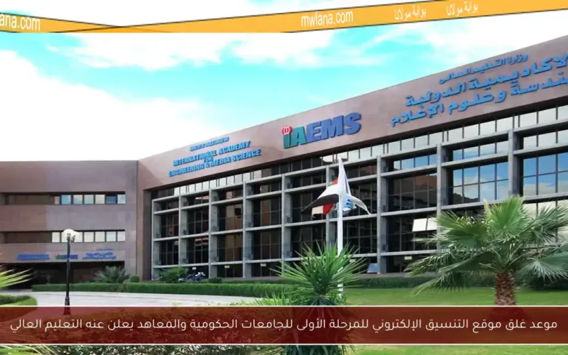موعد غلق موقع التنسيق الإلكتروني للمرحلة الأولى للجامعات الحكومية والمعاهد يعلن عنه التعليم العالي