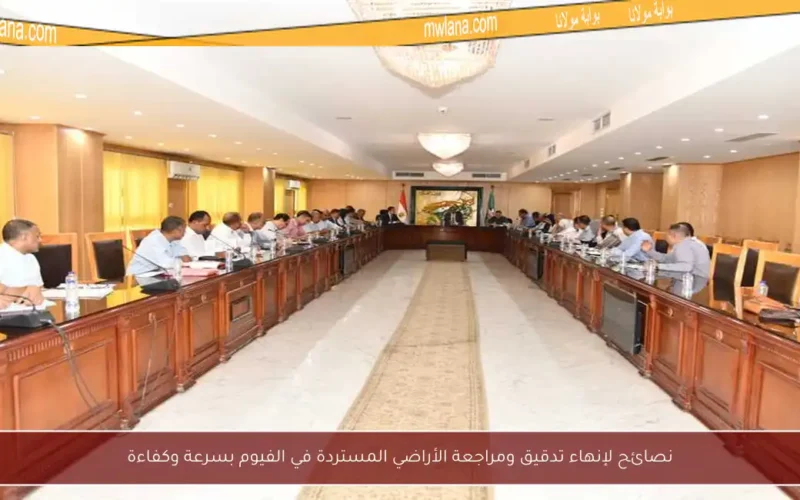 نصائح لإنهاء تدقيق ومراجعة الأراضي المستردة في الفيوم بسرعة وكفاءة