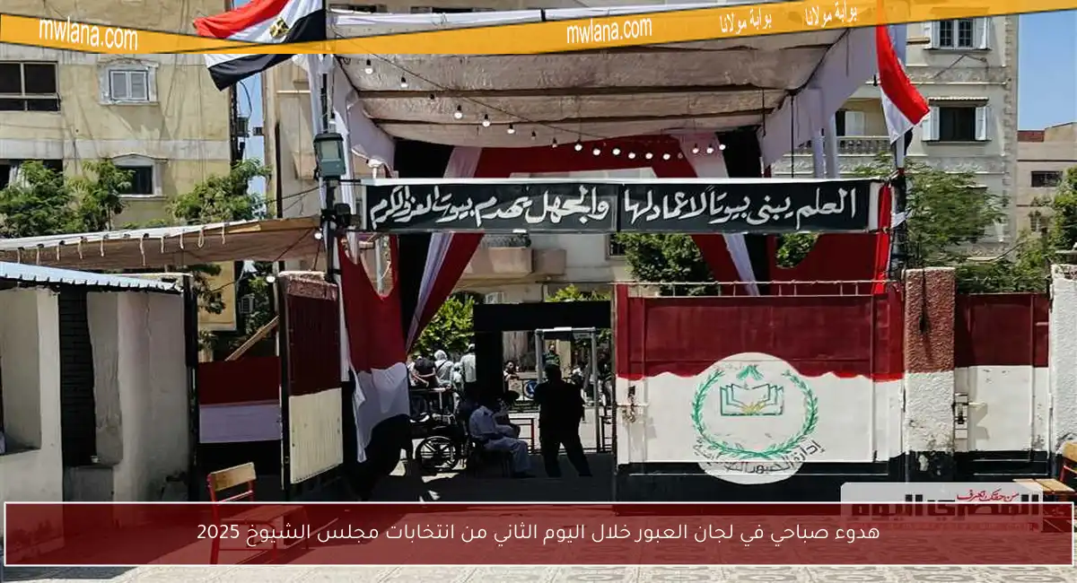 هدوء صباحي في لجان العبور خلال اليوم الثاني من انتخابات مجلس الشيوخ 2025
